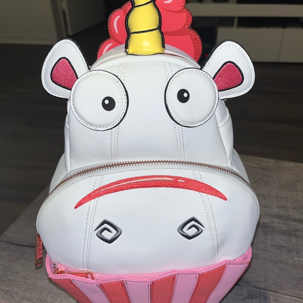 Universal minions Unicorn Backpack - White, Pink, and Yellow